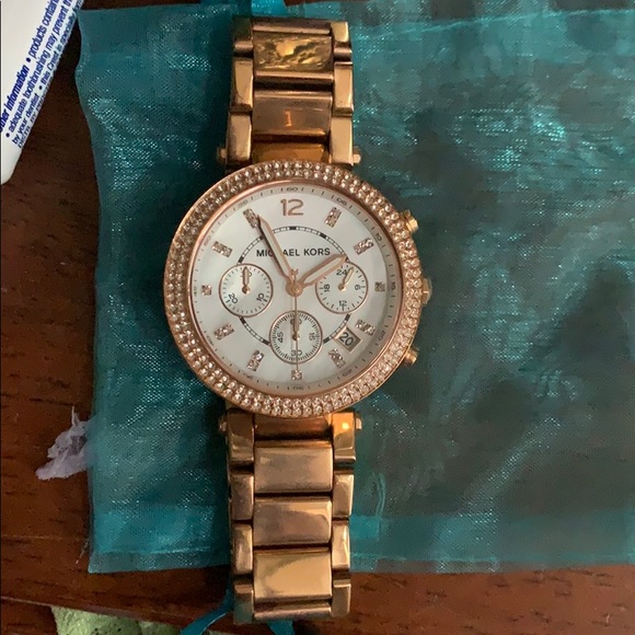 Michael Kors Accessories - Michael Kors Rose gold watch with diamonds.